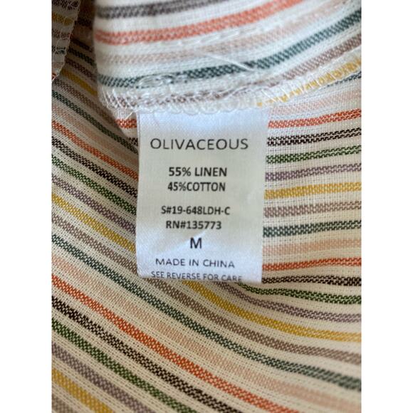 OLIVACEOUS Striped Overall Linen Dress - Picture 9 of 12